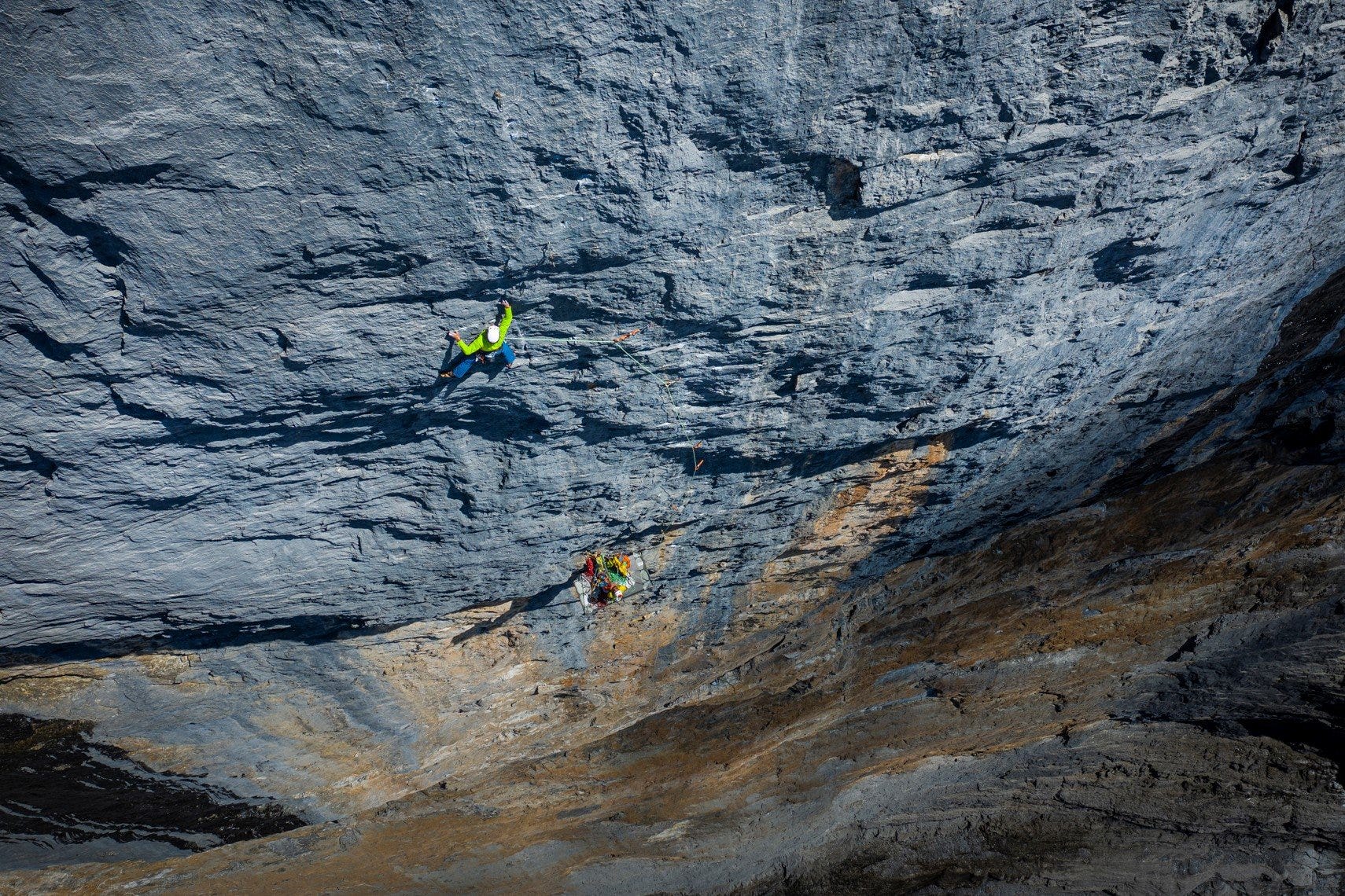 Roger Schaeli and Stephan Siegrist establish Silberrücken up Jungfrau in Switzerland