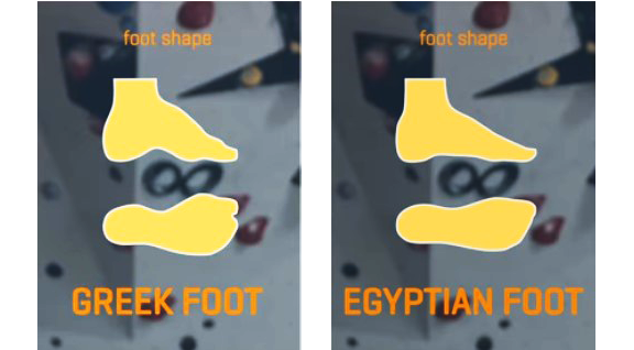 climbing shoes foot shape