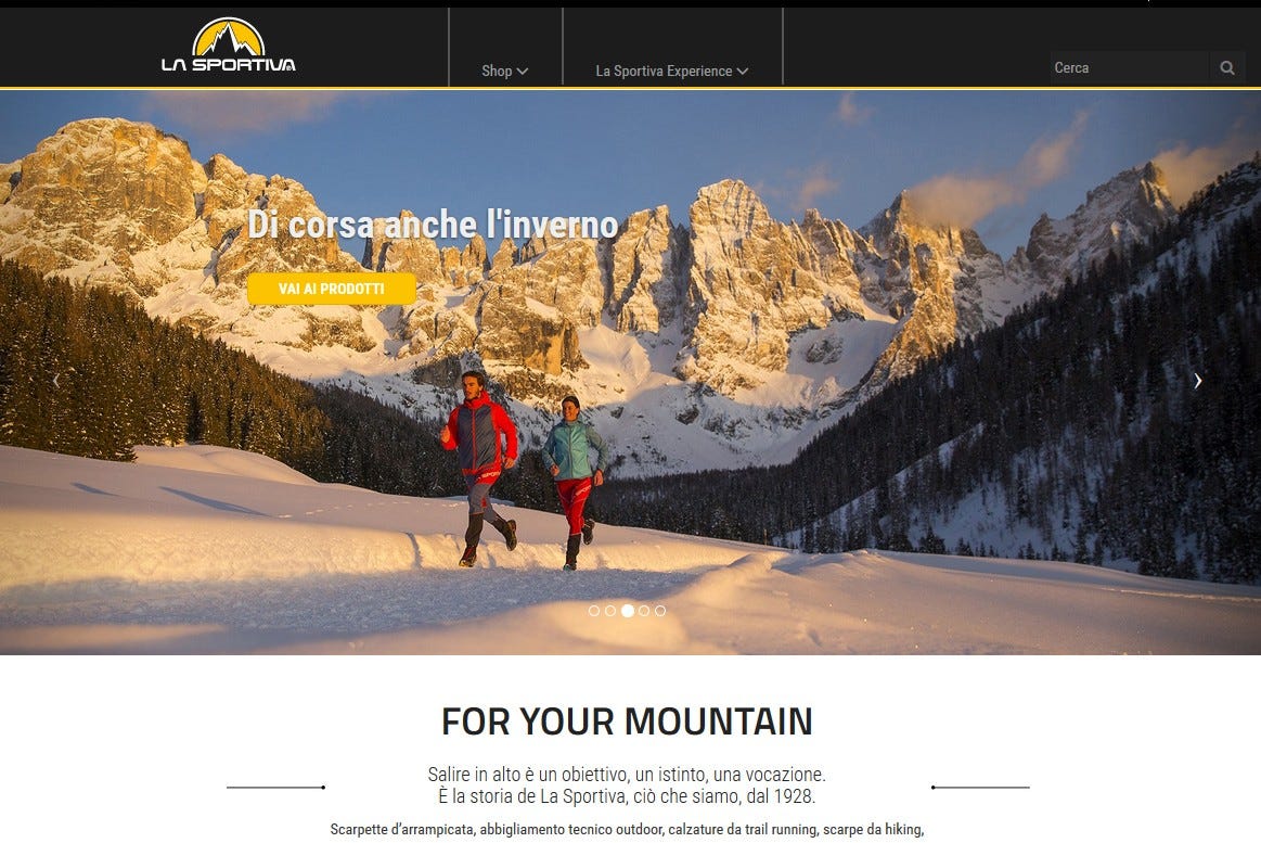 La Sportiva lancia il sito e-commerce 
